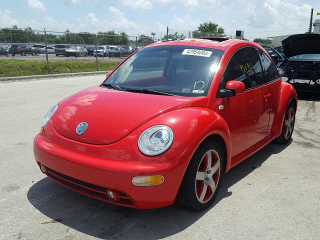 3VWED21CX1M474578 - 2001 VOLKSWAGEN NEW BEETLE წითელი ფოტო 2