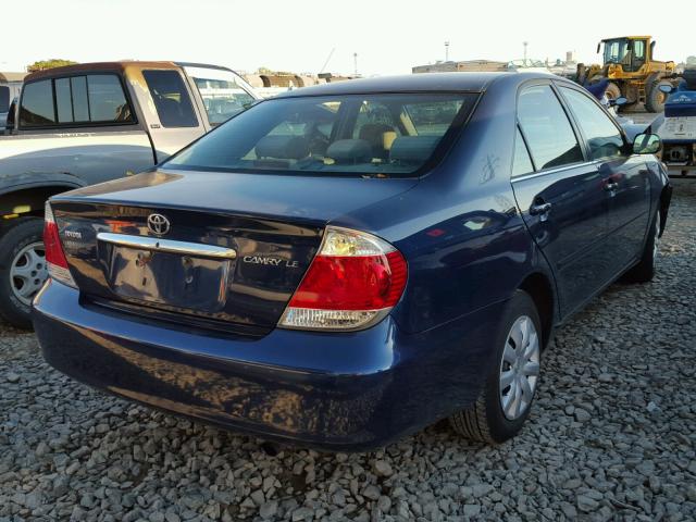 4T1BE32K15U391441 - 2005 TOYOTA CAMRY BLUE photo 4