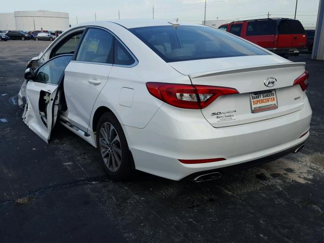 5NPE34AF6FH159883 - 2015 HYUNDAI SONATA SPO WHITE photo 3