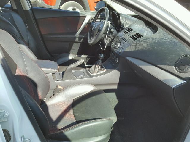 JM1BL1L36D1711472 - 2013 MAZDA SPEED 3 WHITE photo 5