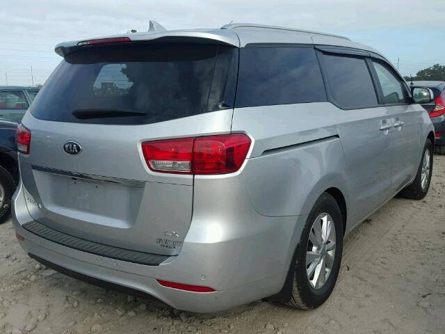 KNDMB5C11H6294014 - 2017 KIA SEDONA SILVER photo 4