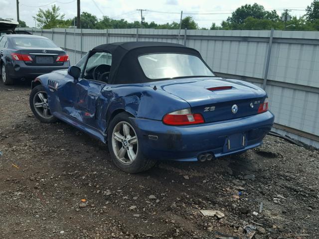 4USCH934XYLF87016 - 2000 BMW Z3 2.3 BLUE photo 3