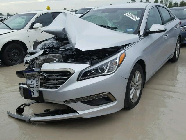 5NPE24AAXFH183689 - 2015 HYUNDAI SONATA ECO SILVER photo 2