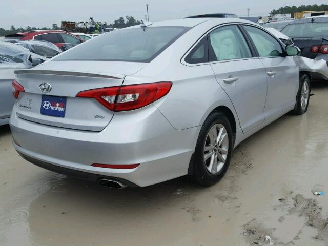 5NPE24AAXFH183689 - 2015 HYUNDAI SONATA ECO SILVER photo 4