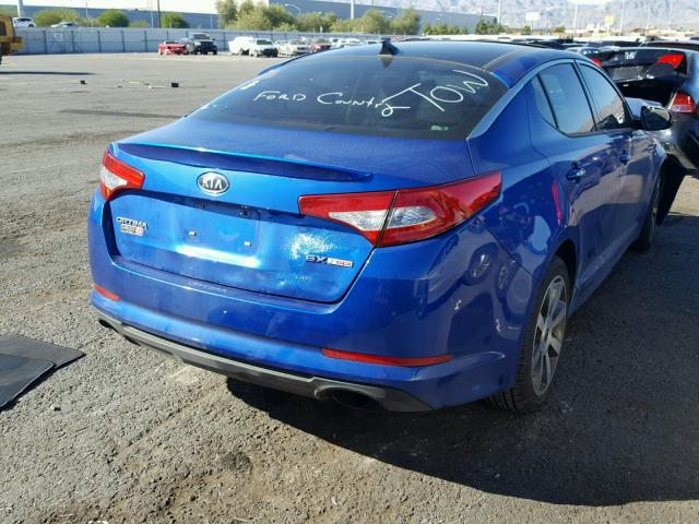 5XXGR4A64CG078525 - 2012 KIA OPTIMA SX BLUE photo 4