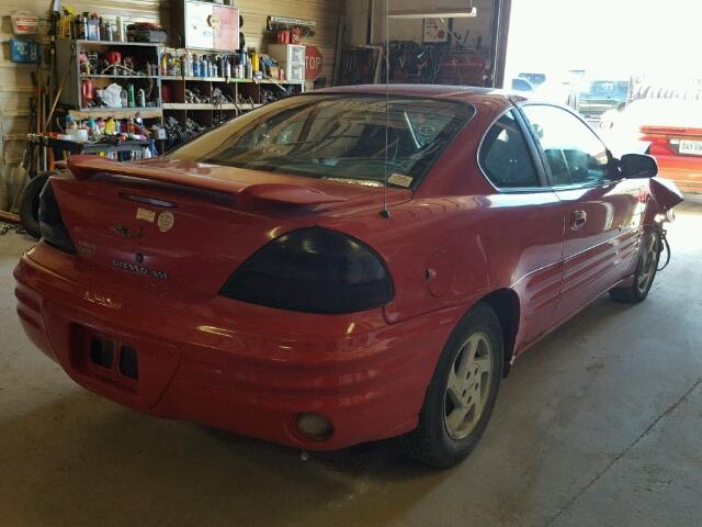 1G2NE12E7XM777742 - 1999 PONTIAC GRAND AM S RED photo 4