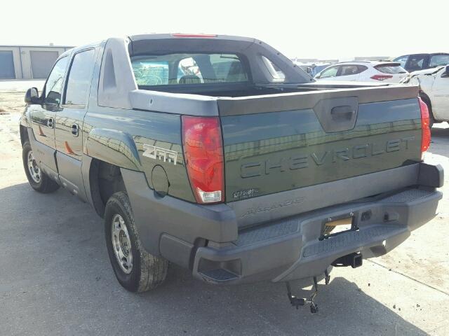 3GNEC13T03G213353 - 2003 CHEVROLET AVALANCHE GREEN photo 3