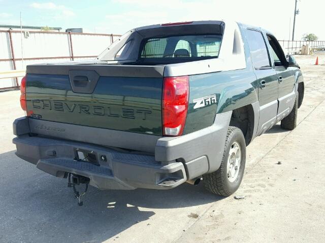 3GNEC13T03G213353 - 2003 CHEVROLET AVALANCHE GREEN photo 4