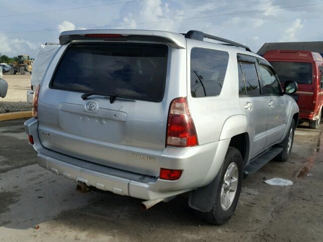 JTEZU14R150045560 - 2005 TOYOTA 4RUNNER SILVER photo 4