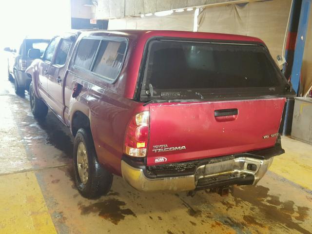 5TEMU52NX5Z021960 - 2005 TOYOTA TACOMA RED photo 3