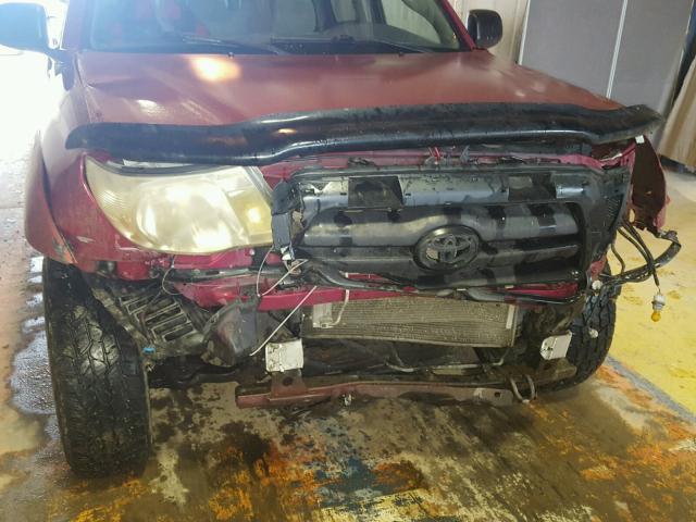 5TEMU52NX5Z021960 - 2005 TOYOTA TACOMA RED photo 9