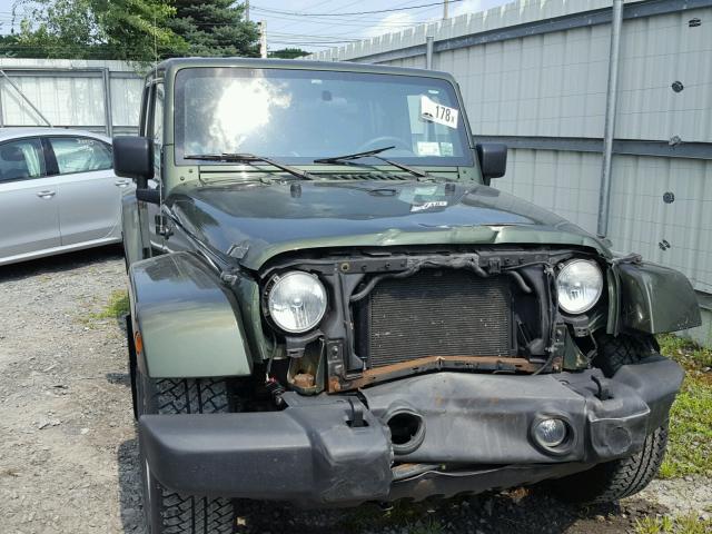 1J8GA59187L121526 - 2007 JEEP WRANGLER S 绿色 照片 9