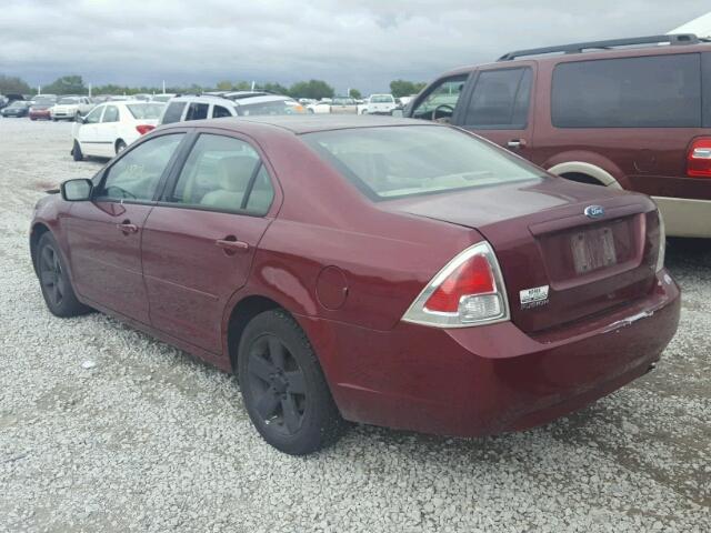 3FAFP07Z46R202087 - 2006 FORD FUSION SE MAROON photo 3