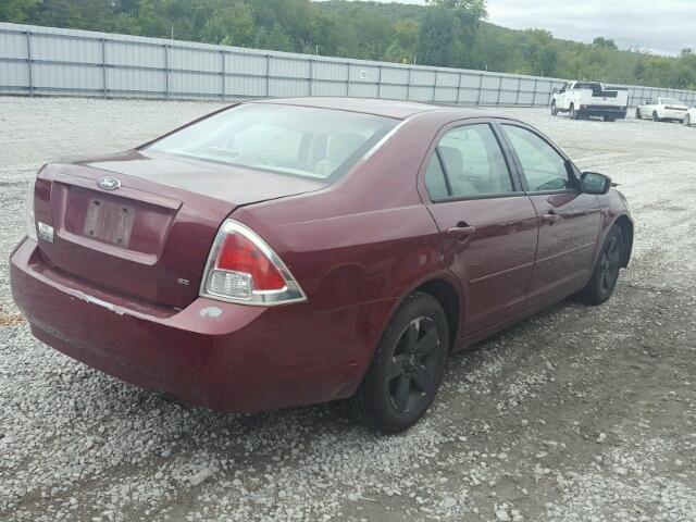 3FAFP07Z46R202087 - 2006 FORD FUSION SE MAROON photo 4