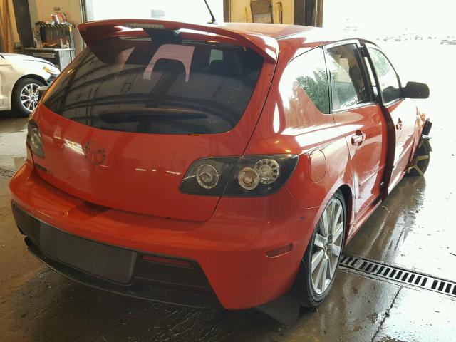 JM1BK34L081807570 - 2008 MAZDA SPEED 3 RED photo 4