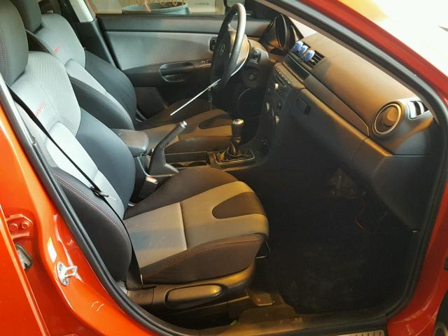 JM1BK34L081807570 - 2008 MAZDA SPEED 3 RED photo 5