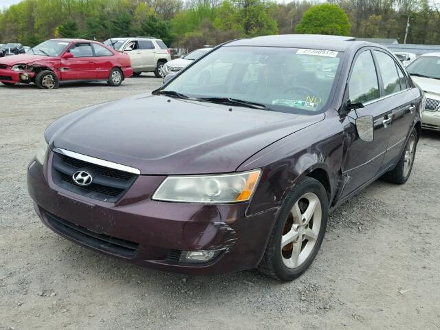 5NPEU46F76H088389 - 2006 HYUNDAI SONATA GLS PURPLE photo 2