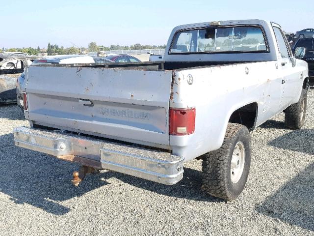 1GCGK24J7GJ119921 - 1986 CHEVROLET K20 SILVER photo 4