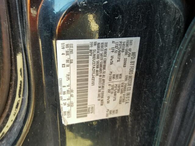 5LMEU27A2YLJ42101 - 2000 LINCOLN NAVIGATOR BLACK photo 10