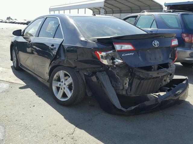 4T1BF1FK6CU014998 - 2012 TOYOTA CAMRY BASE BLACK photo 3