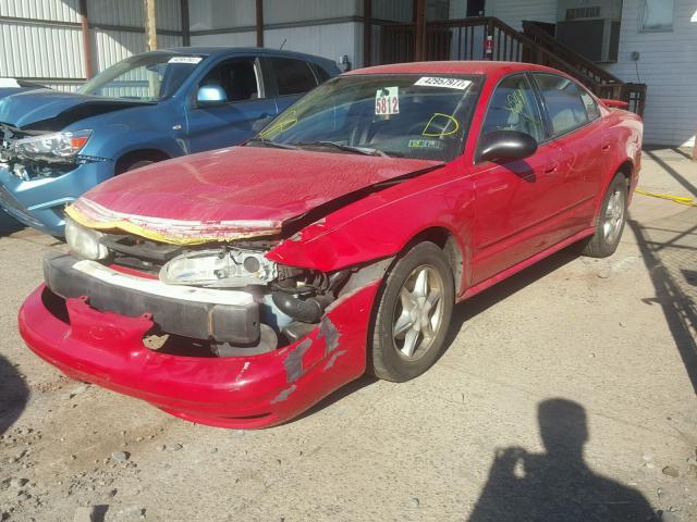 1G3NL52F62C257144 - 2002 OLDSMOBILE ALERO RED photo 2