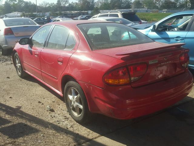 1G3NL52F62C257144 - 2002 OLDSMOBILE ALERO RED photo 3