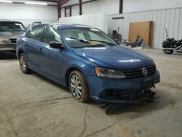 3VWD17AJXFM284061 - 2015 VOLKSWAGEN JETTA SE BLUE photo 1