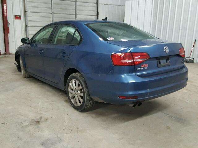 3VWD17AJXFM284061 - 2015 VOLKSWAGEN JETTA SE Mavi foto 3