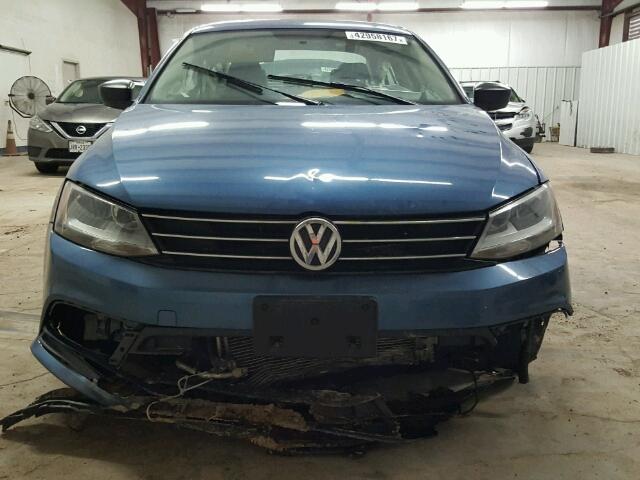3VWD17AJXFM284061 - 2015 VOLKSWAGEN JETTA SE Mavi foto 9