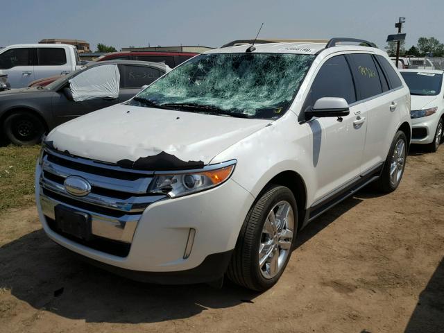 2FMDK3K9XDBB22289 - 2013 FORD EDGE LIMIT WHITE photo 2