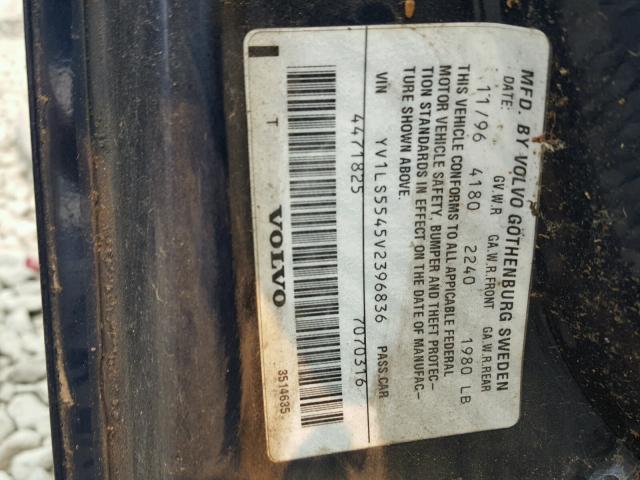 YV1LS5545V2396836 - 1997 VOLVO 850 BLUE photo 10