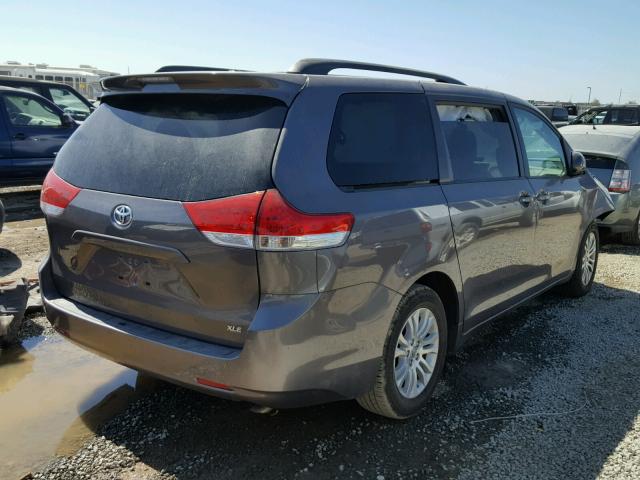 5TDYK3DC7ES487950 - 2014 TOYOTA SIENNA GRAY photo 4