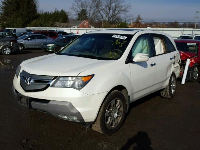 2HNYD28237H541942 - 2007 ACURA MDX WHITE photo 2