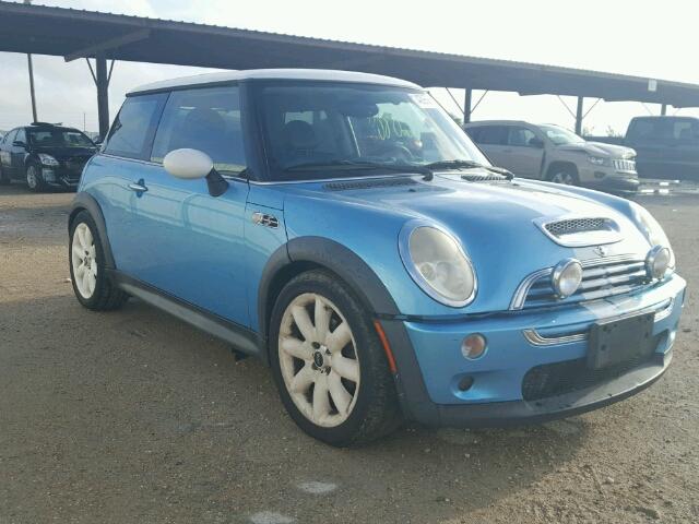 WMWRE33433TD60021 - 2003 MINI COOPER S BLUE photo 1