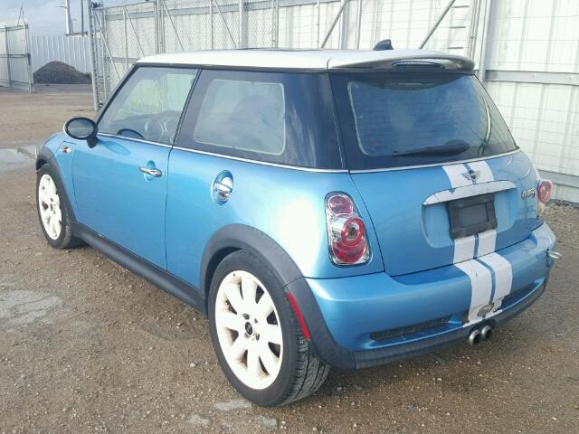 WMWRE33433TD60021 - 2003 MINI COOPER S BLUE photo 3