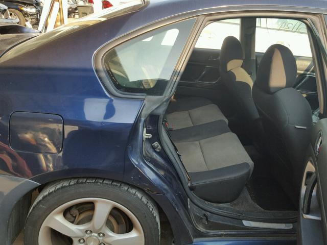 4S3BL686554207012 - 2005 SUBARU LEGACY GT BLUE photo 6