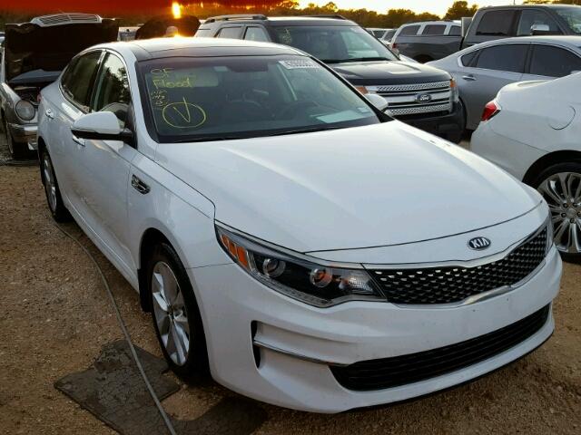 5XXGU4L34GG033043 - 2016 KIA OPTIMA EX WHITE photo 1