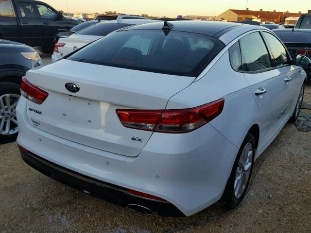 5XXGU4L34GG033043 - 2016 KIA OPTIMA EX WHITE photo 4