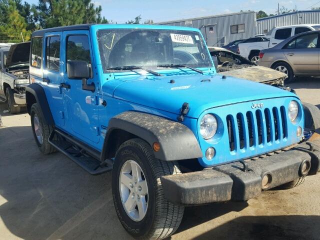 1C4BJWDG2HL613764 - 2017 JEEP WRANGLER U BLUE photo 1