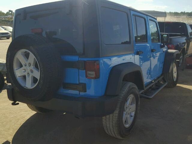 1C4BJWDG2HL613764 - 2017 JEEP WRANGLER U BLUE photo 4