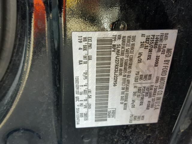 5LMFU27RX3LJ22956 - 2003 LINCOLN NAVIGATOR 黑色 照片 10