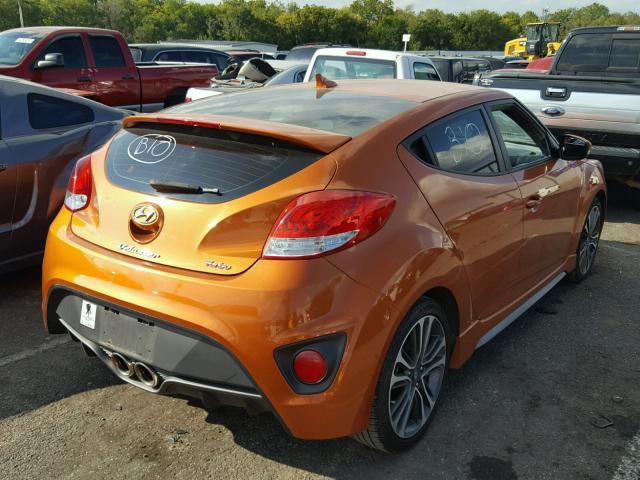 KMHTC6AE7GU269659 - 2016 HYUNDAI VELOSTER T ORANGE photo 4