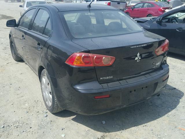 JA3AU16U58U010454 - 2008 MITSUBISHI LANCER DE BLACK photo 3