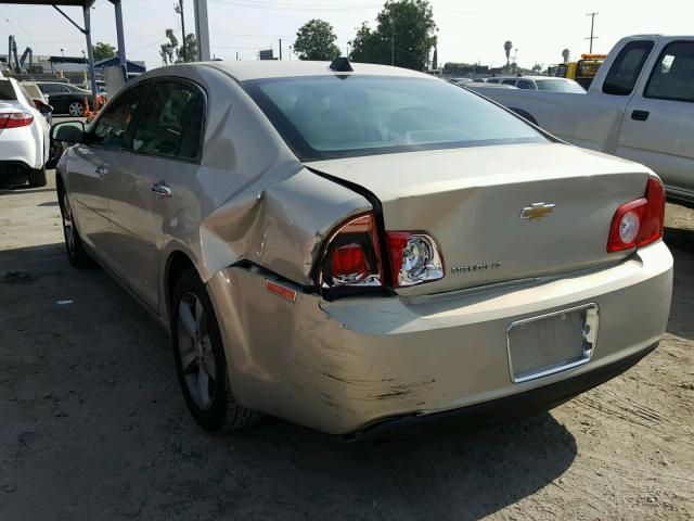 1G1ZC5E08CF103259 - 2012 CHEVROLET MALIBU 1LT GOLD photo 3