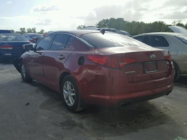 5XXGM4A76DG248232 - 2013 KIA OPTIMA RED photo 3