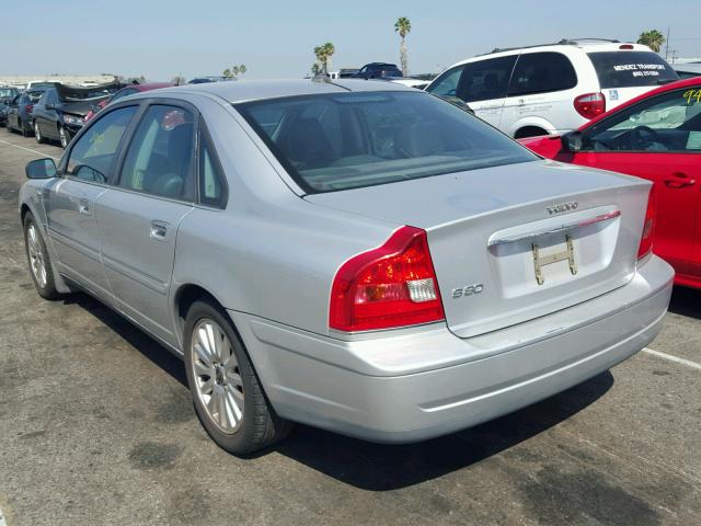 YV1TS592761431196 - 2006 VOLVO S80 2.5T SILVER photo 3