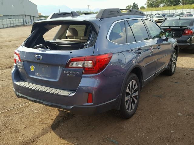 4S4BSENC7G3309875 - 2016 SUBARU OUTBACK 3. BLUE photo 4