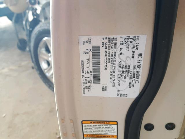 5LMEU68H75ZJ27556 - 2005 LINCOLN AVIATOR 白色 照片 10