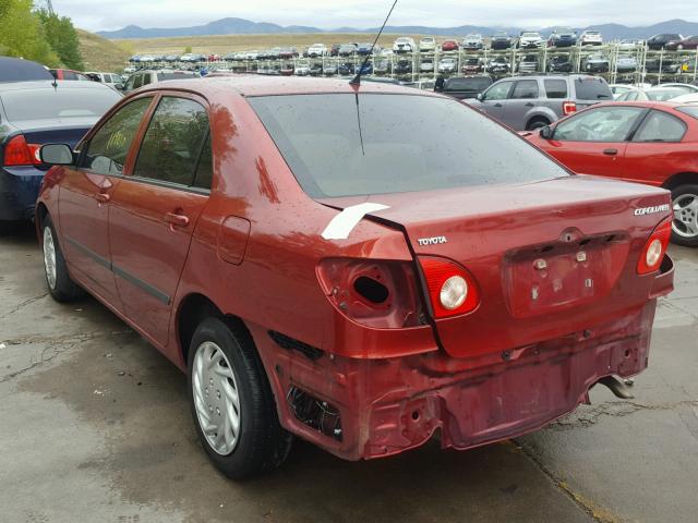 1NXBR32E18Z954894 - 2008 TOYOTA COROLLA RED photo 3