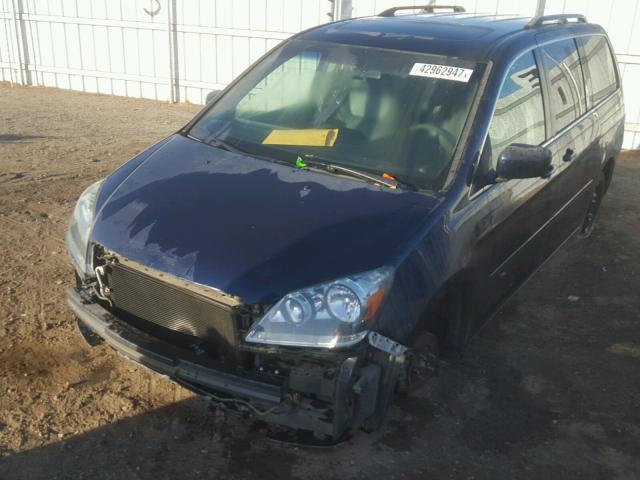 5FNRL38705B051069 - 2005 HONDA ODYSSEY BLUE photo 2